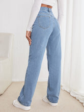 High Waisted Straight Leg Jeans